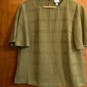 A New Day Women’s Olive Print Blouse.